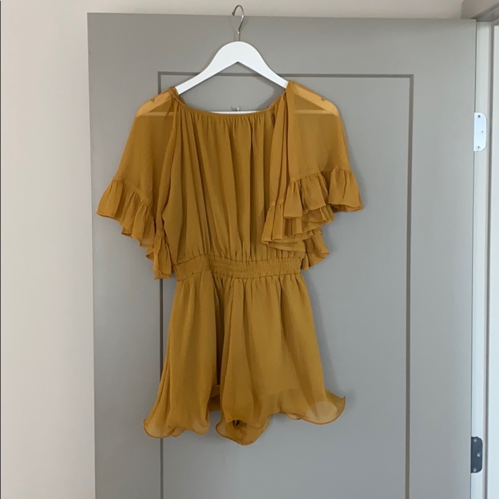 Endless Roaf Mustard romper, ruffles